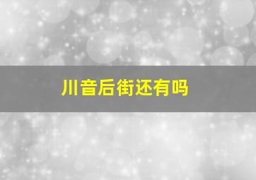 川音后街还有吗