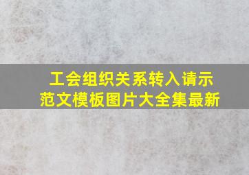 工会组织关系转入请示范文模板图片大全集最新