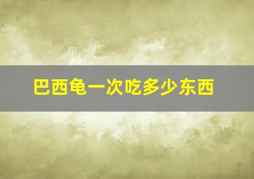 巴西龟一次吃多少东西