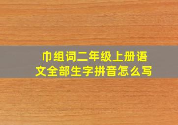 巾组词二年级上册语文全部生字拼音怎么写