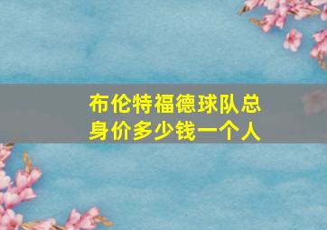 布伦特福德球队总身价多少钱一个人