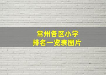 常州各区小学排名一览表图片