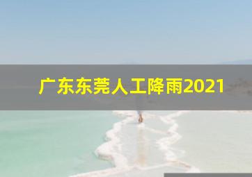 广东东莞人工降雨2021