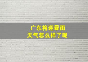 广东将迎暴雨天气怎么样了呢