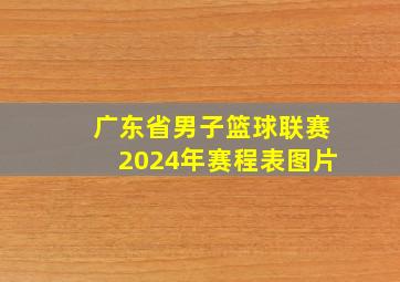 广东省男子篮球联赛2024年赛程表图片