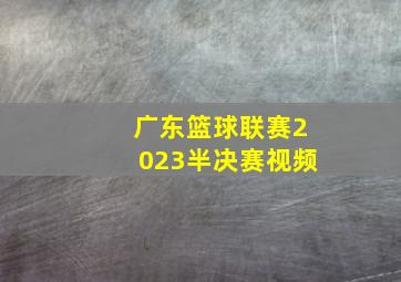 广东篮球联赛2023半决赛视频