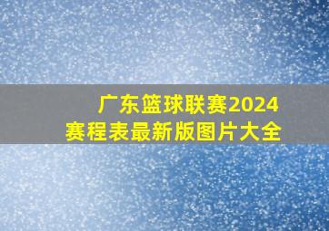 广东篮球联赛2024赛程表最新版图片大全