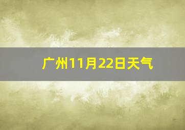 广州11月22日天气