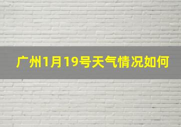 广州1月19号天气情况如何