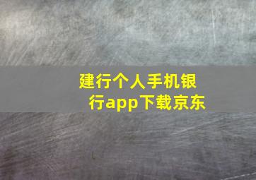 建行个人手机银行app下载京东