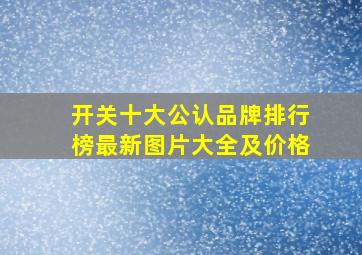 开关十大公认品牌排行榜最新图片大全及价格