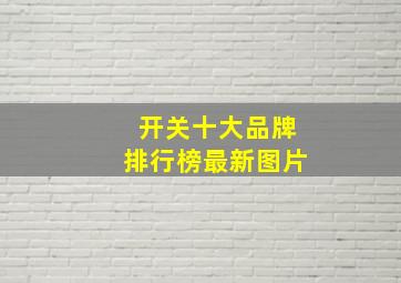 开关十大品牌排行榜最新图片