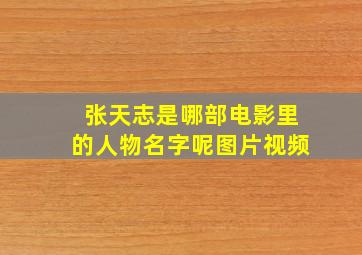 张天志是哪部电影里的人物名字呢图片视频