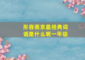 形容南京最经典词语是什么呢一年级