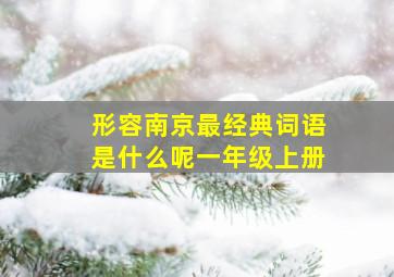 形容南京最经典词语是什么呢一年级上册