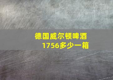 德国威尔顿啤酒1756多少一箱