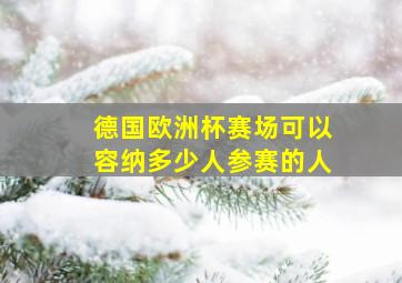 德国欧洲杯赛场可以容纳多少人参赛的人