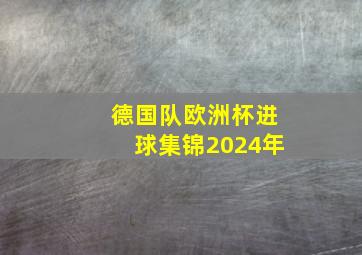 德国队欧洲杯进球集锦2024年