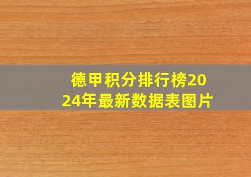 德甲积分排行榜2024年最新数据表图片