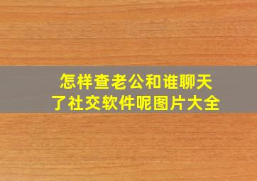 怎样查老公和谁聊天了社交软件呢图片大全