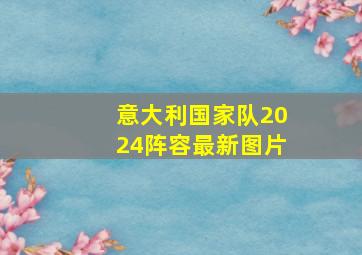 意大利国家队2024阵容最新图片