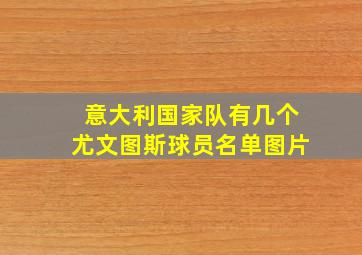 意大利国家队有几个尤文图斯球员名单图片