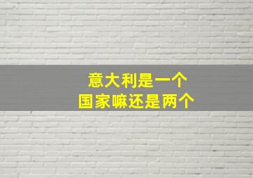 意大利是一个国家嘛还是两个