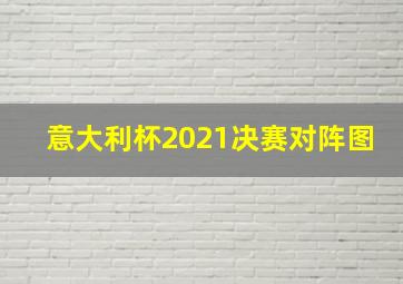 意大利杯2021决赛对阵图