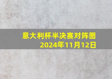 意大利杯半决赛对阵图2024年11月12日