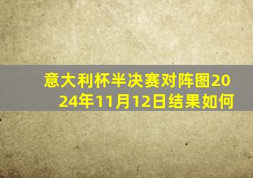 意大利杯半决赛对阵图2024年11月12日结果如何