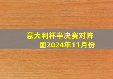 意大利杯半决赛对阵图2024年11月份