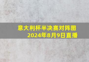 意大利杯半决赛对阵图2024年8月9日直播