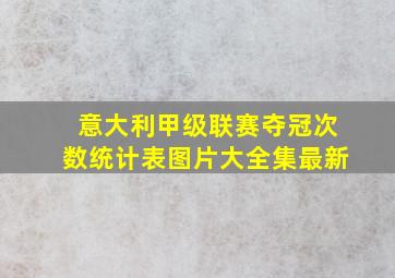 意大利甲级联赛夺冠次数统计表图片大全集最新