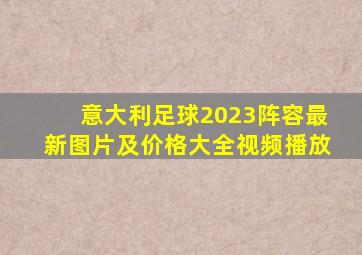 意大利足球2023阵容最新图片及价格大全视频播放