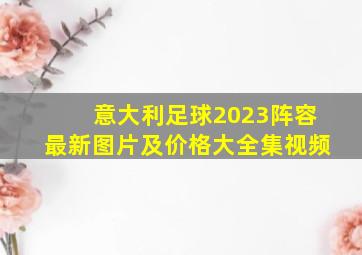 意大利足球2023阵容最新图片及价格大全集视频