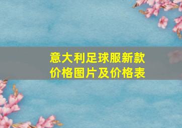 意大利足球服新款价格图片及价格表