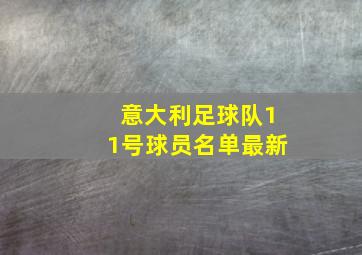 意大利足球队11号球员名单最新