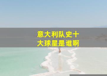 意大利队史十大球星是谁啊