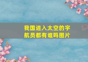 我国进入太空的宇航员都有谁吗图片