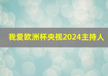 我爱欧洲杯央视2024主持人