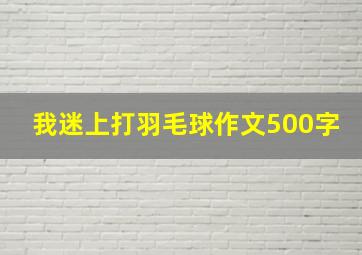 我迷上打羽毛球作文500字