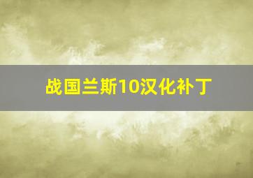 战国兰斯10汉化补丁