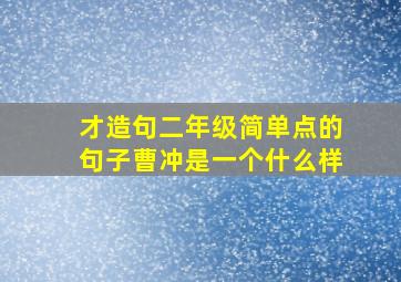 才造句二年级简单点的句子曹冲是一个什么样