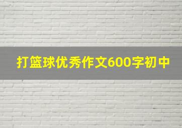 打篮球优秀作文600字初中