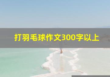 打羽毛球作文300字以上