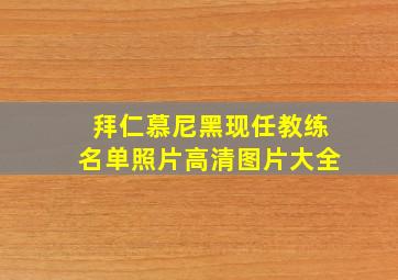 拜仁慕尼黑现任教练名单照片高清图片大全