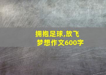 拥抱足球,放飞梦想作文600字