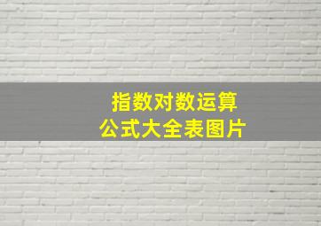 指数对数运算公式大全表图片