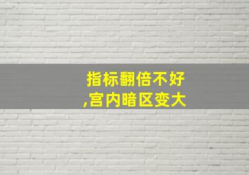 指标翻倍不好,宫内暗区变大