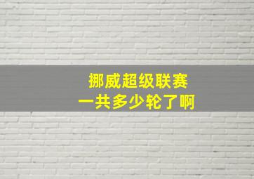 挪威超级联赛一共多少轮了啊